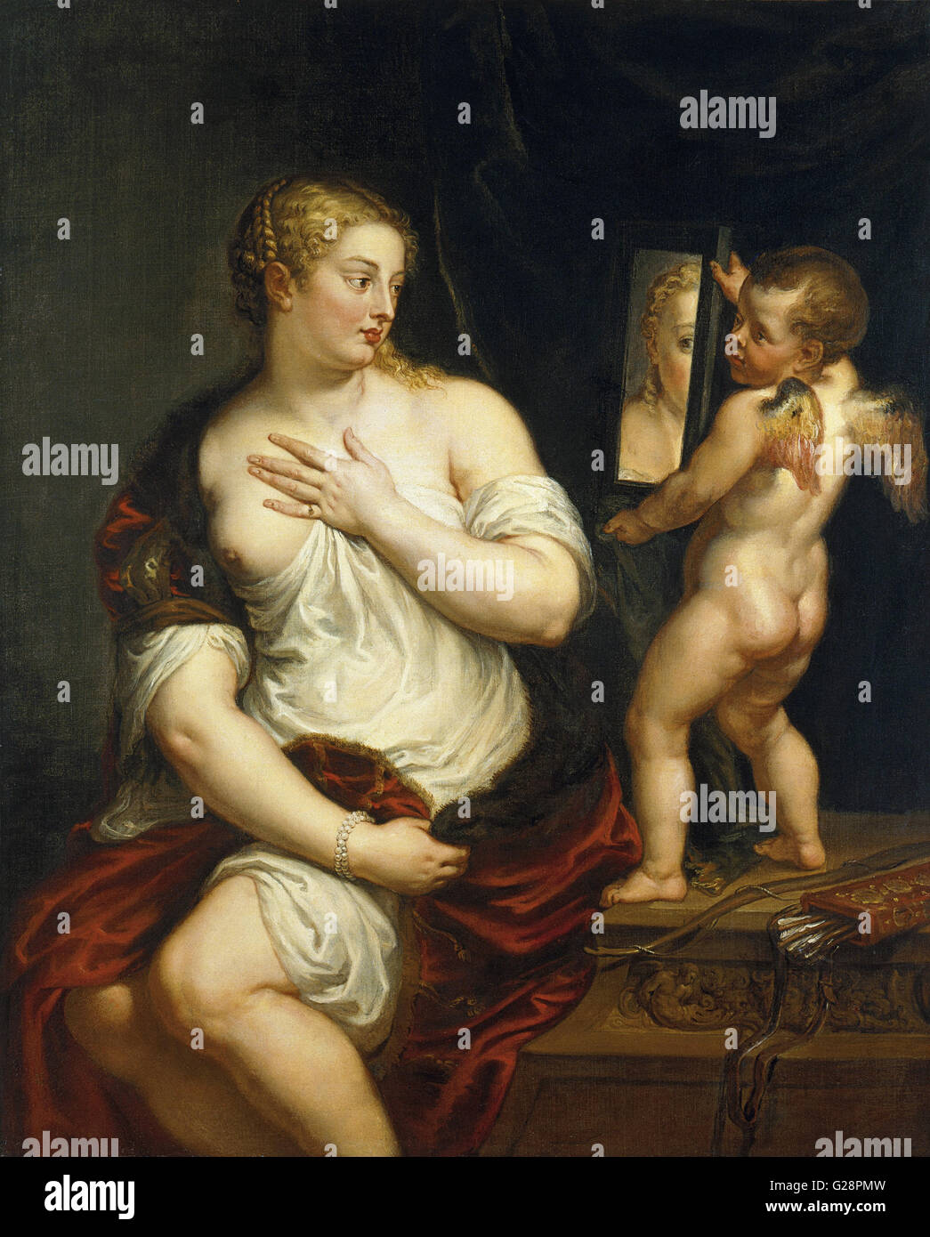 Peter Paul Rubens - Venus and Cupid  - Museo Thyssen - Bornemisza Stock Photo