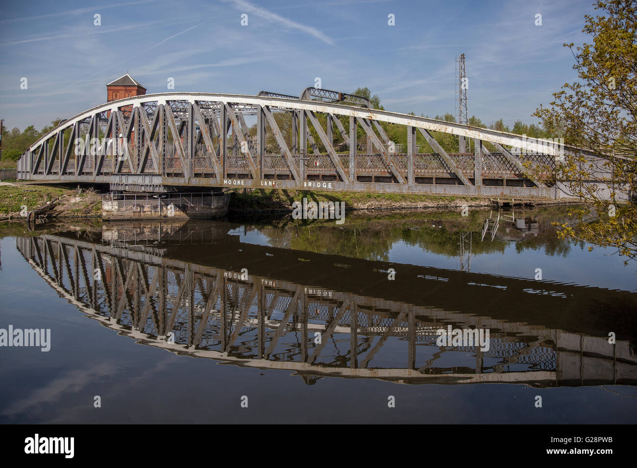 Manchester Ship Canal Swing Bridge At Moore Near Warrington