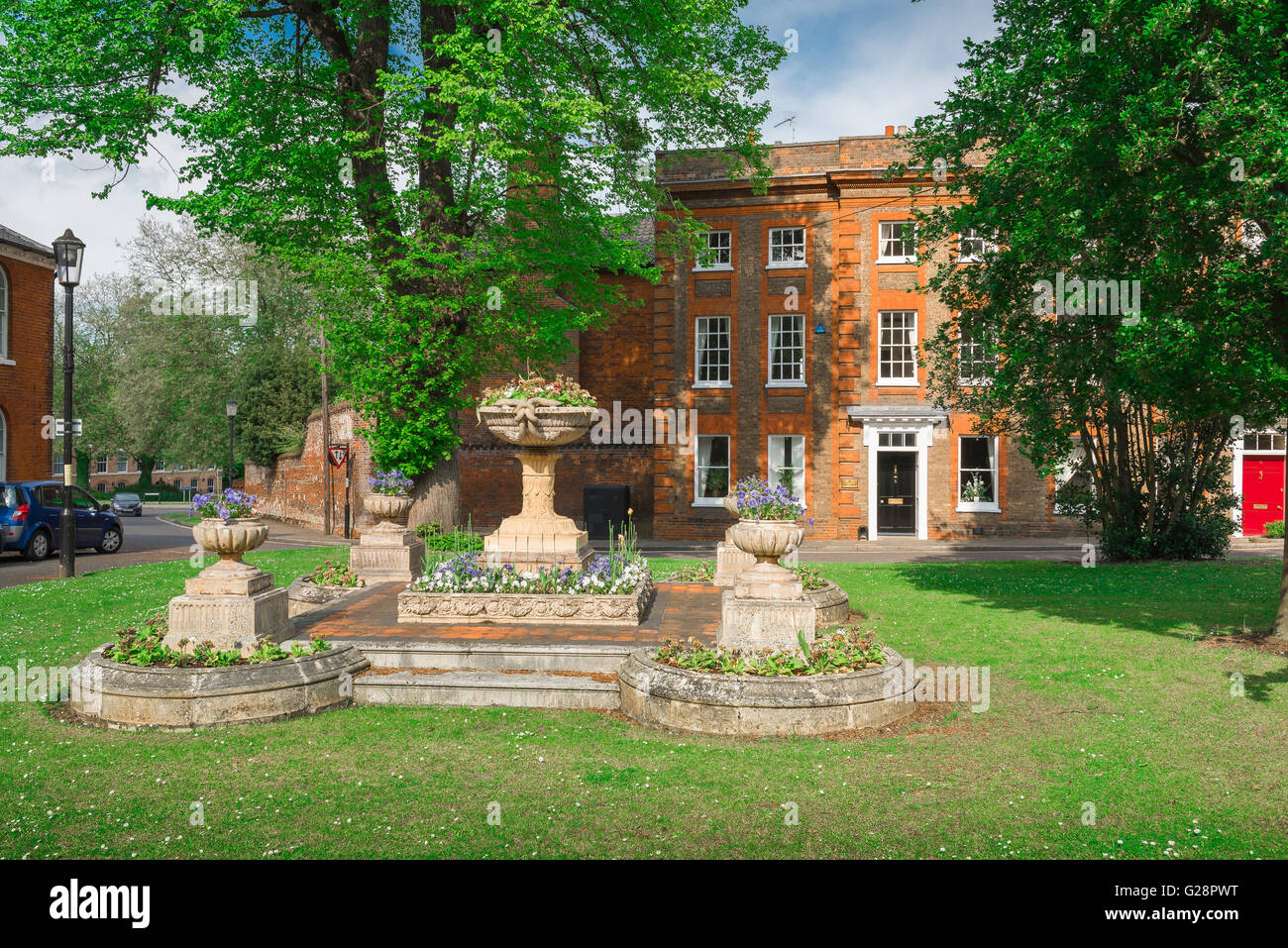Bury St Edmunds Suffolk, view of well preserved architecture