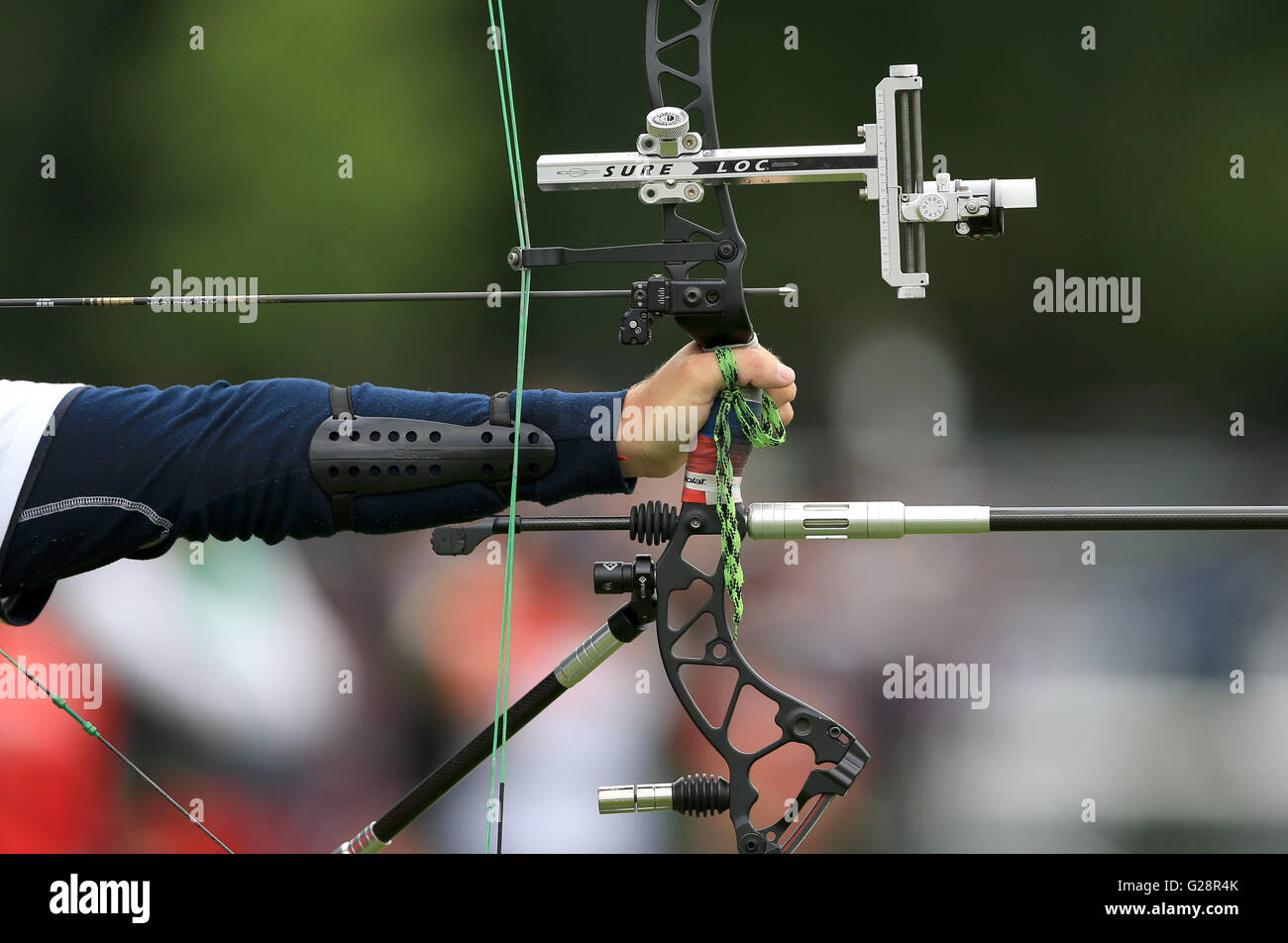 Archers on the practice field during the European Archery Championships