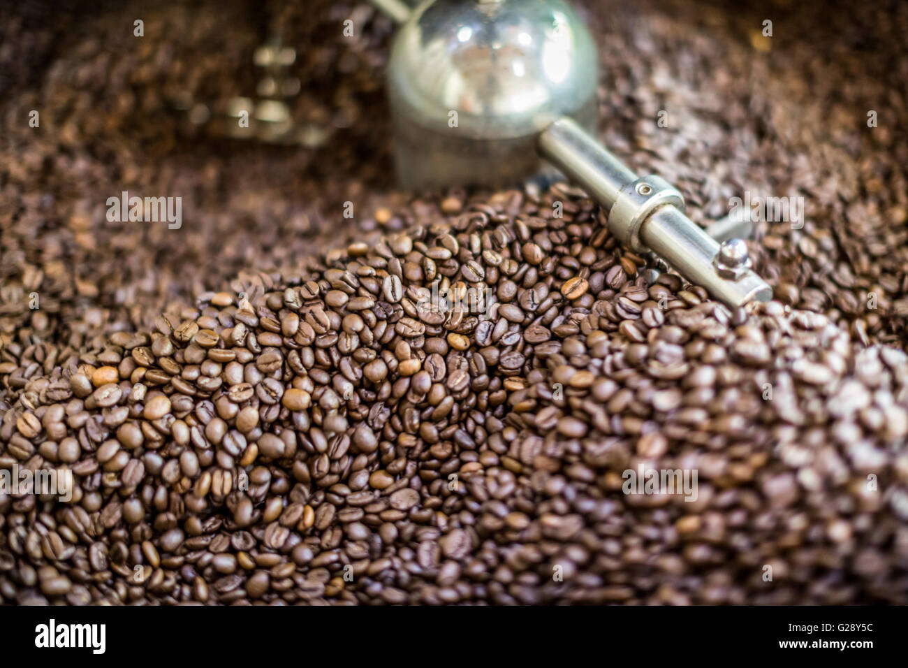 Roasted coffee beans, can be used as a background Stock Photo