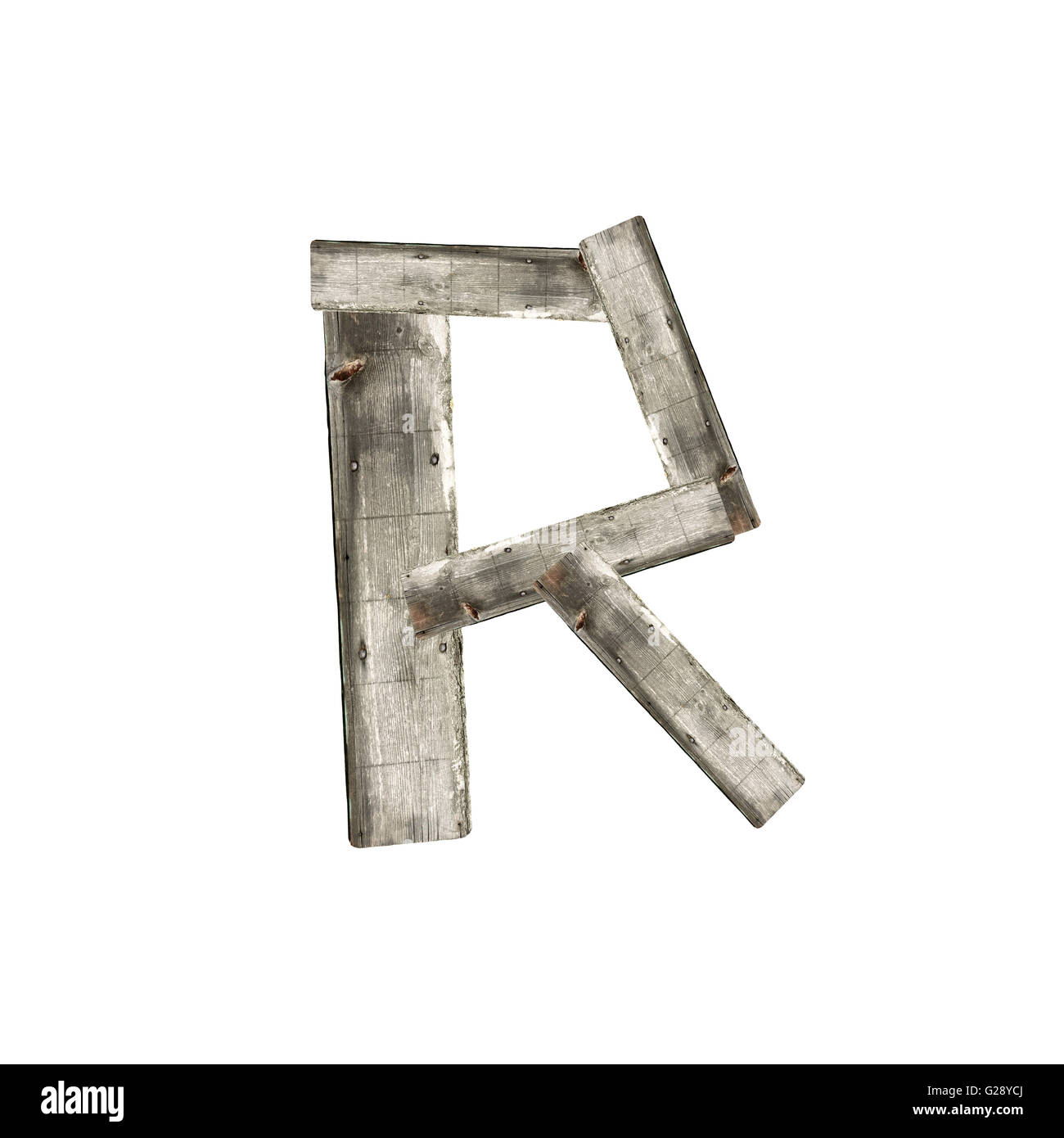 The letter R on white Stock Photo