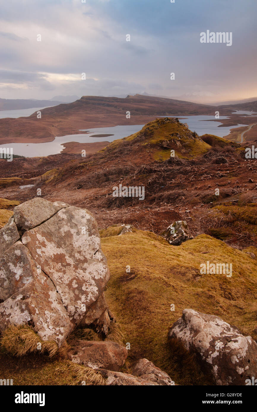 Scottish landscapes: Isle of skye at sunset Stock Photo