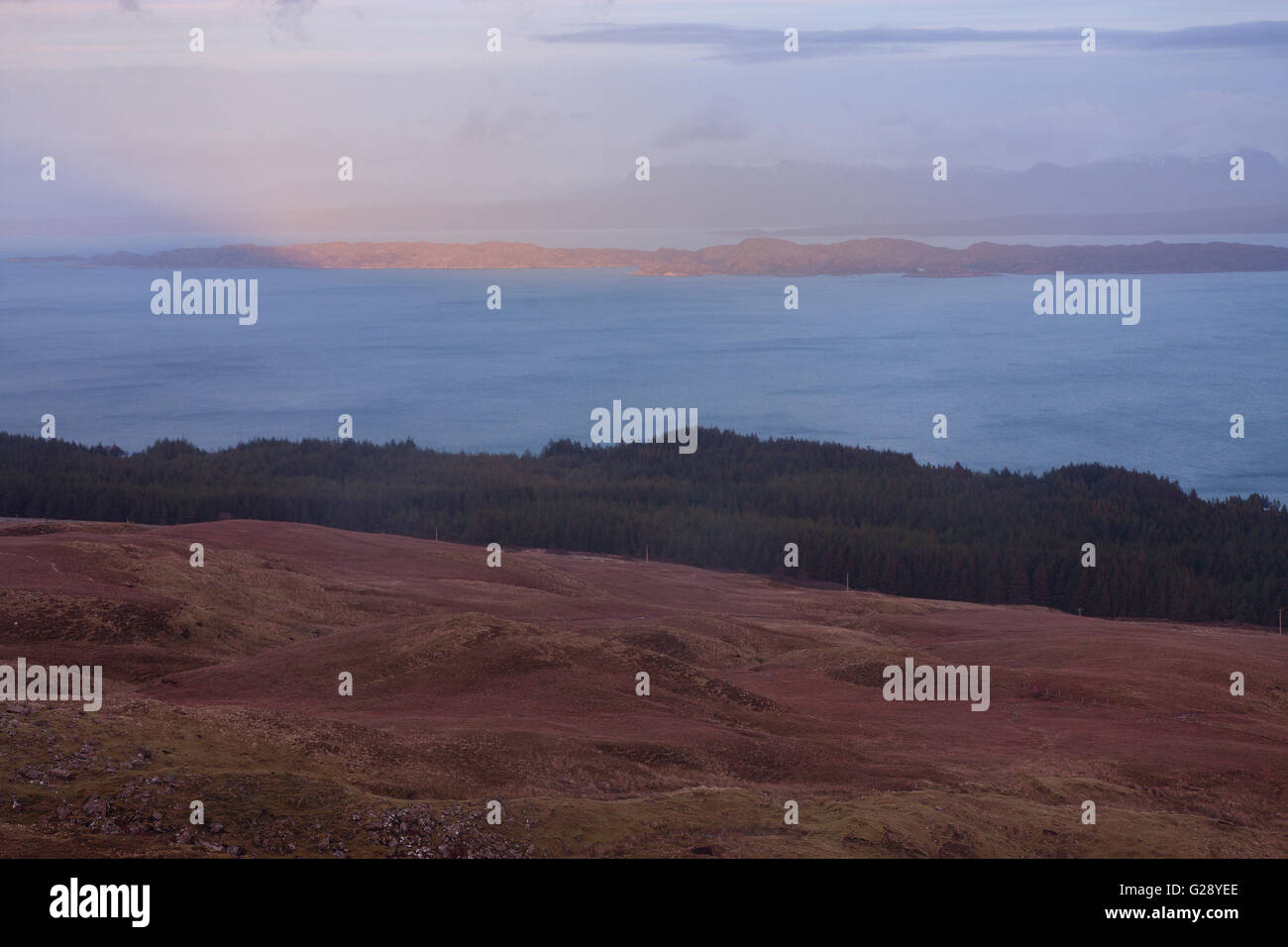 Sunset over Skye Island, Scotland Stock Photo