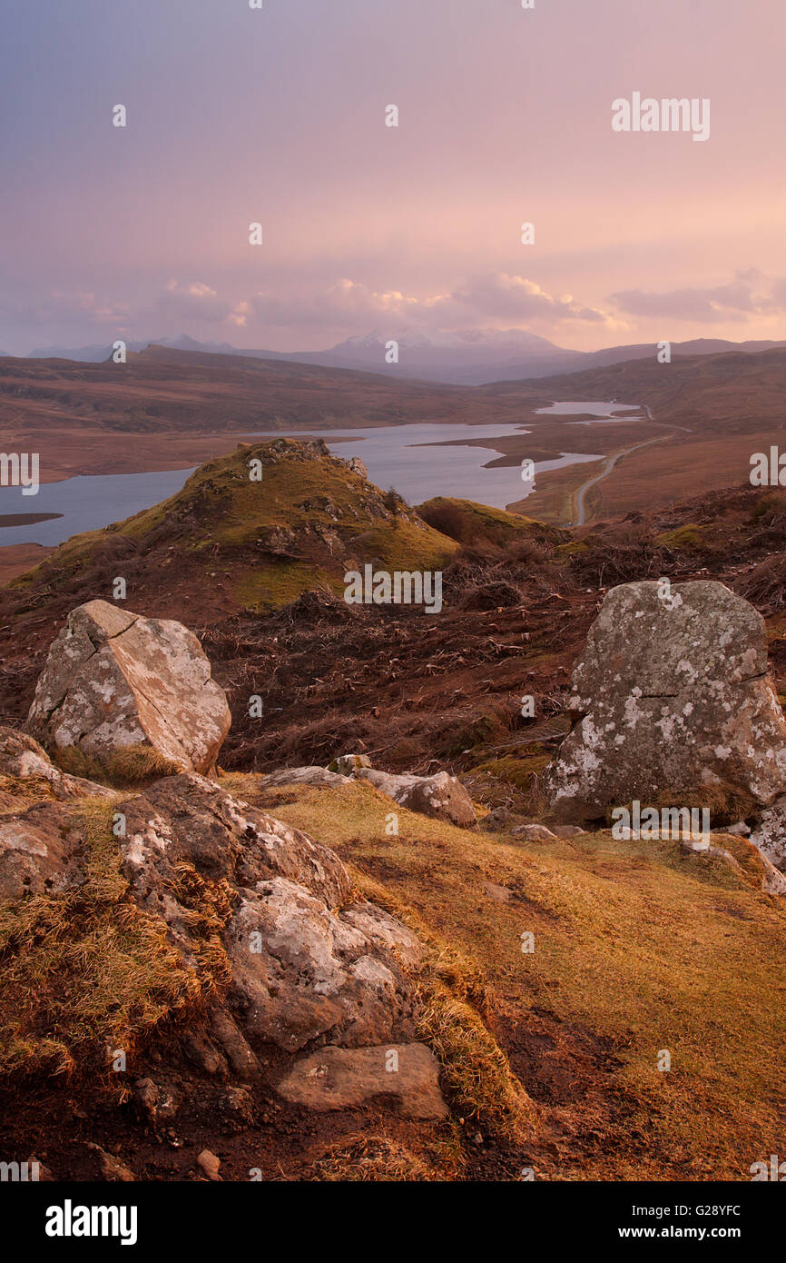 Scottish landscapes: Isle of skye at sunset Stock Photo
