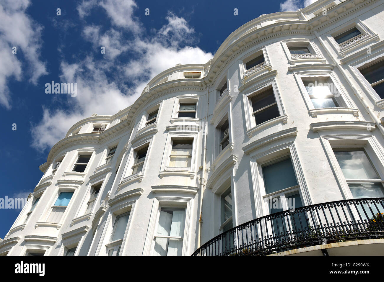 Bow fronted (Regency) houses in Kemptown, Brighton UK Stock Photo Alamy
