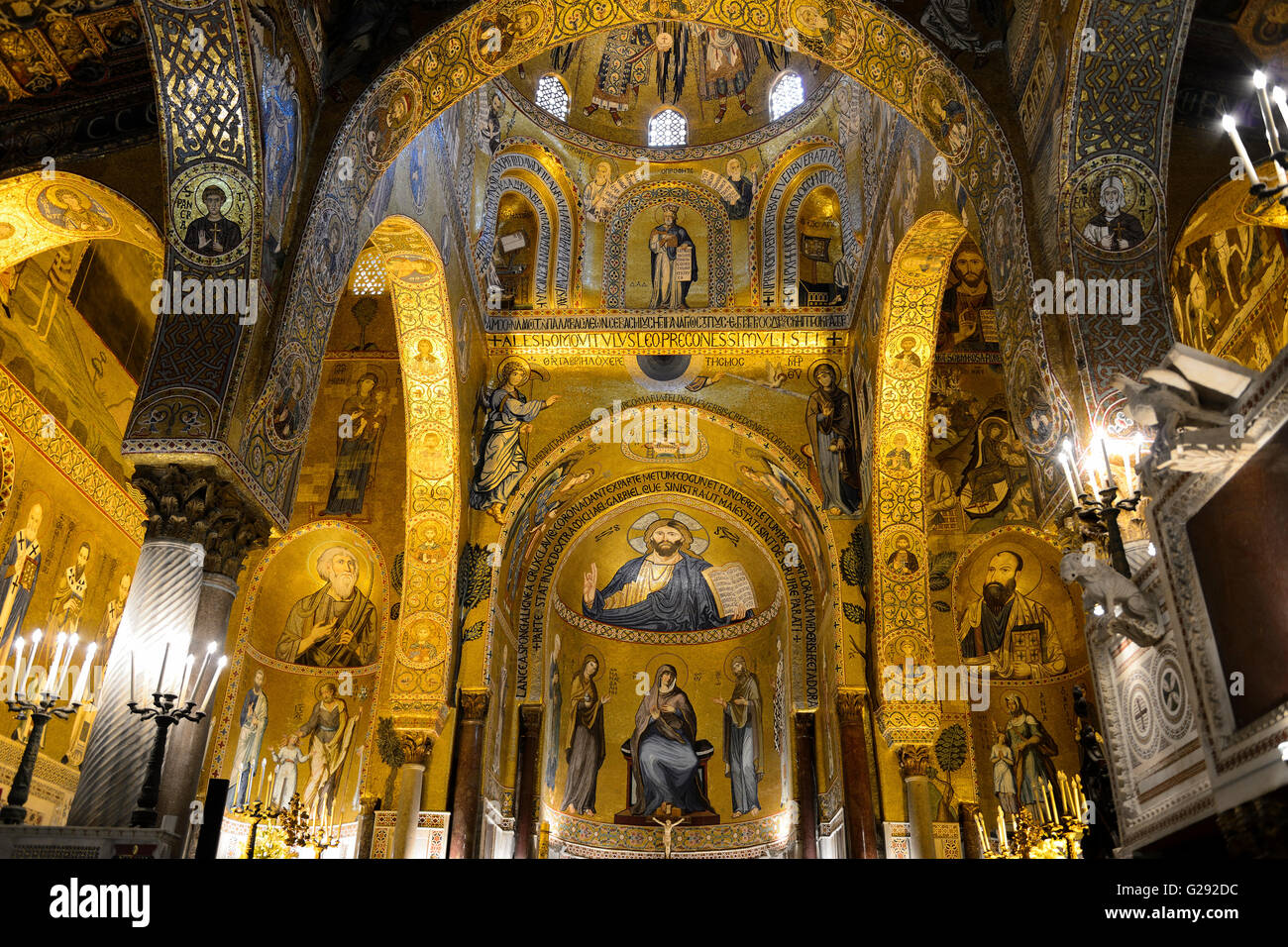 Cappella Palatina within Palazzo dei Normanni in Palermo, Sicily, Italy Stock Photo