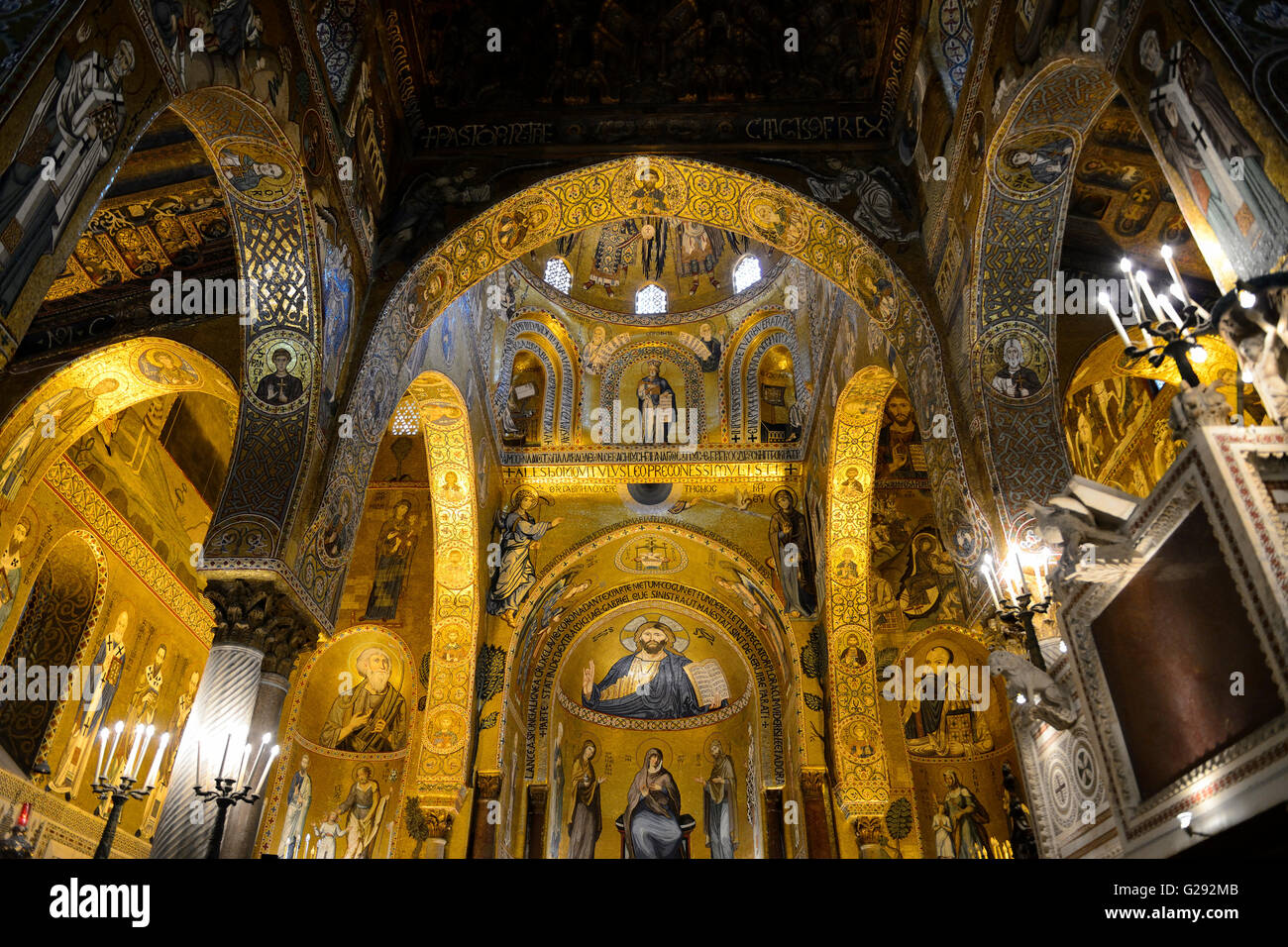 Cappella Palatina within Palazzo dei Normanni in Palermo, Sicily, Italy Stock Photo