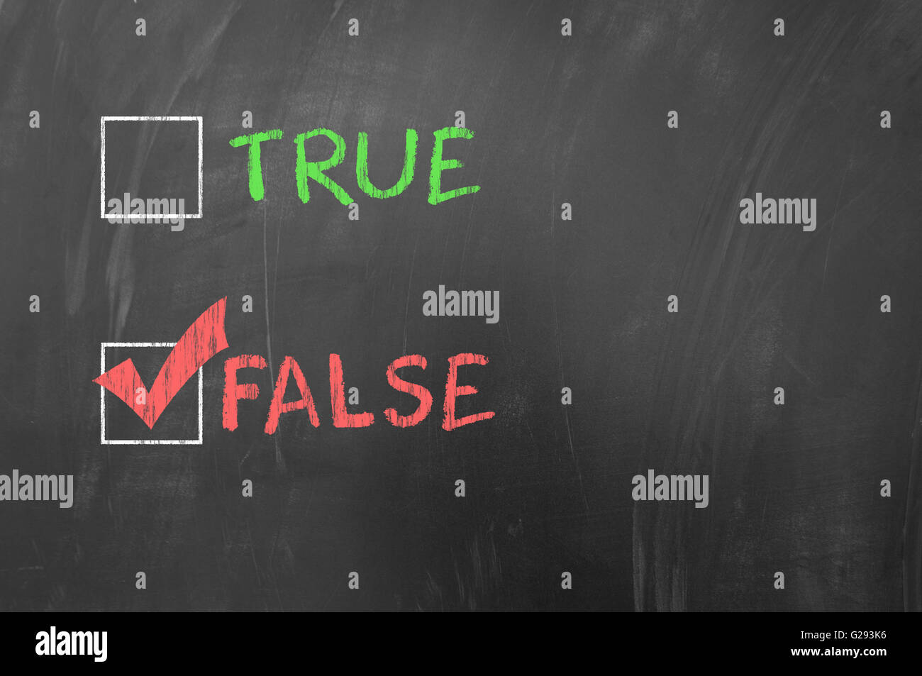 True False Options Options checkbox hi-res stock photography and images - Alamy