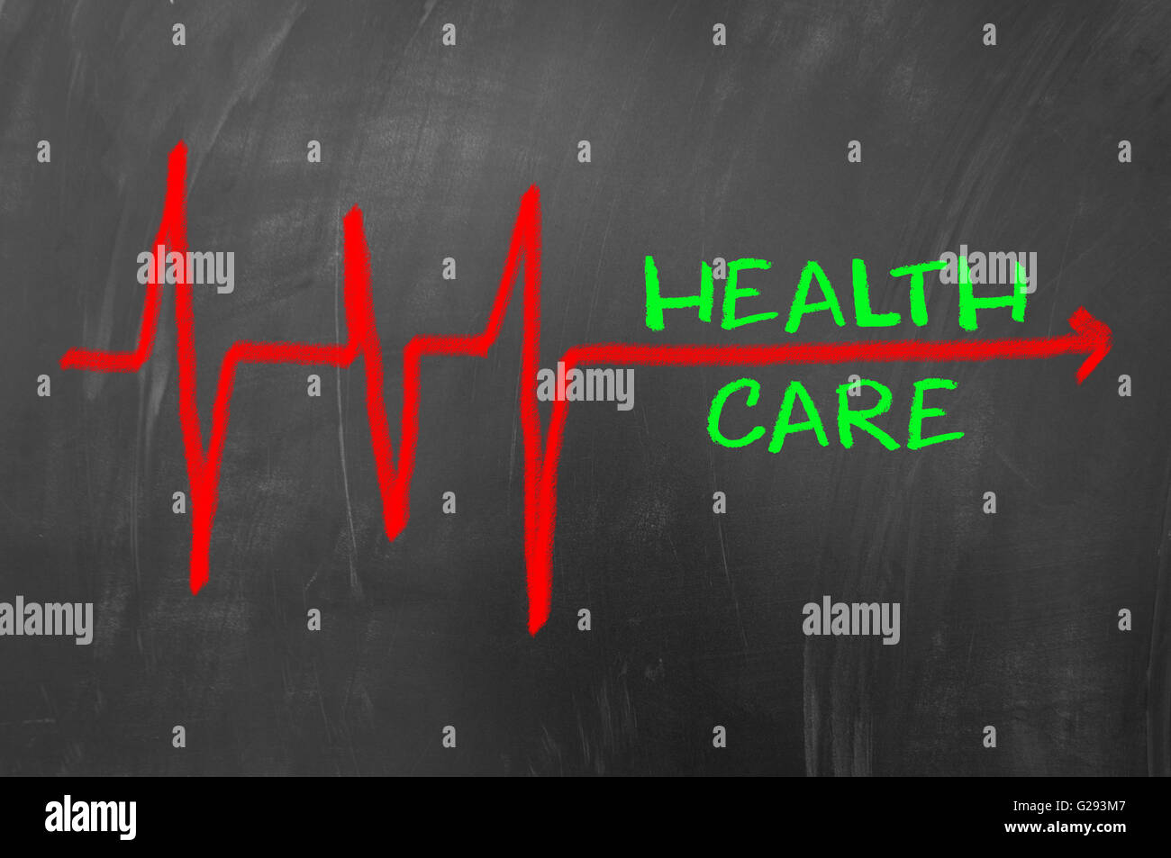 Health care concept on blackboard Stock Photo Alamy