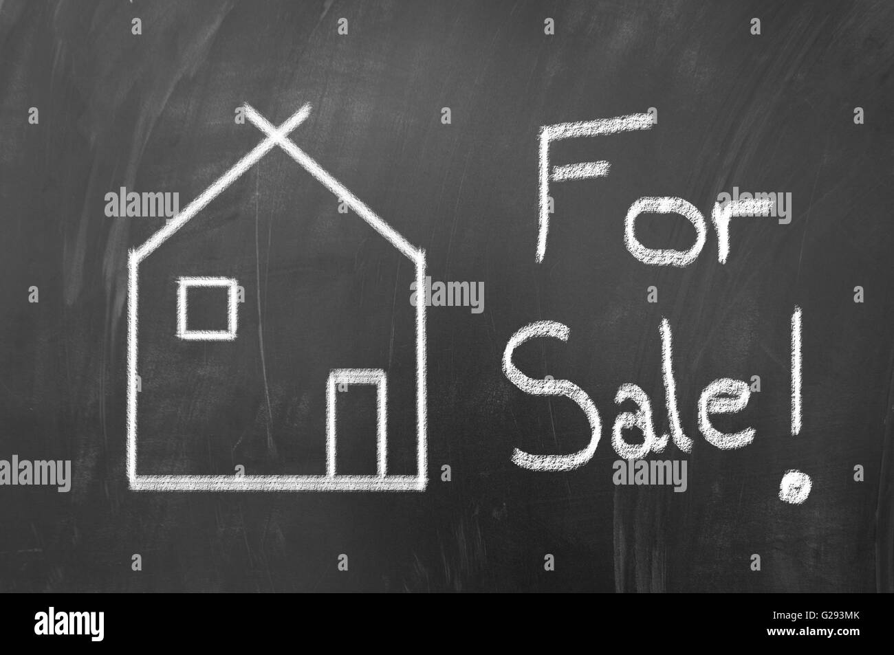 House For Sale Concept Made With White Chalk On Blackboard Stock Photo house-for-sale-concept-made-with-white-chalk-on-blackboard-stock-photo