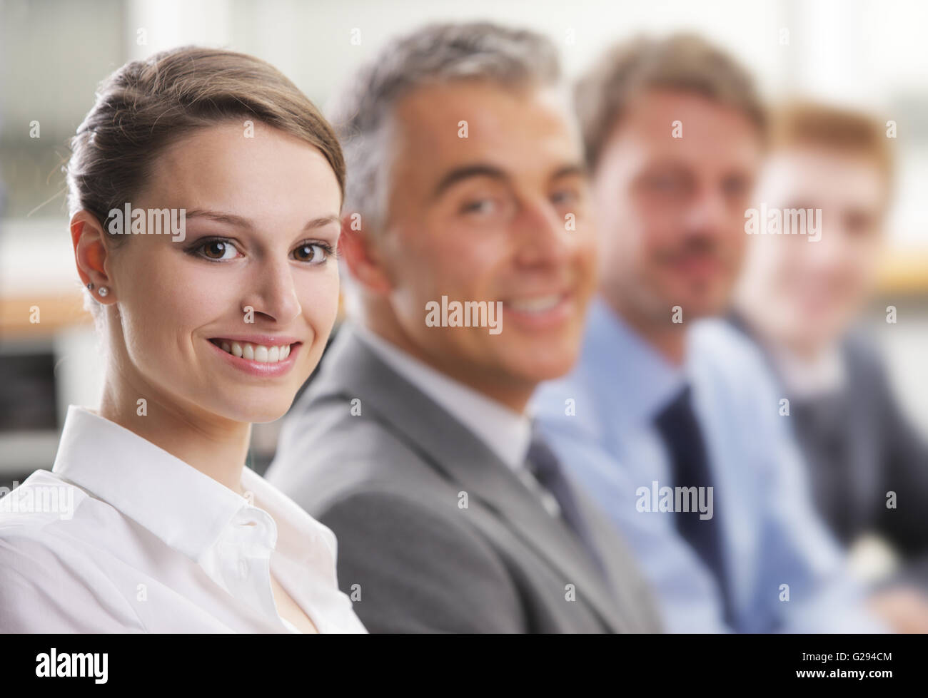 Business woman smiling hi-res stock photography and images - Alamy