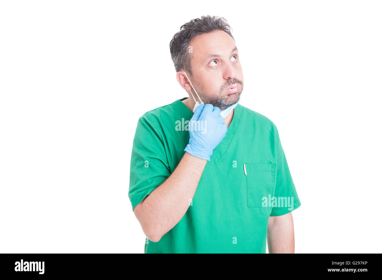 Portrait tired medical doctor hi-res stock photography and images - Alamy