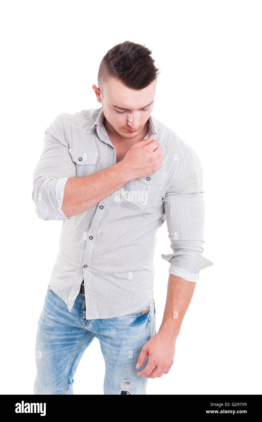 Grabbing collar hi-res stock photography and images - Alamy