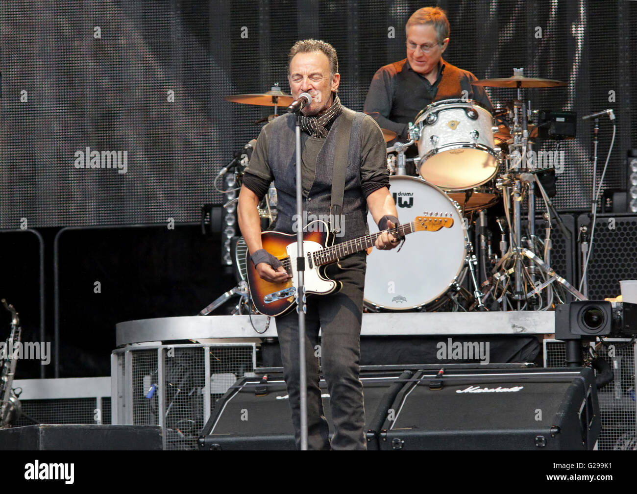 Manchester, UK. 25th May, 2016. Bruce Springsteen and the E Street Band Performing on the 'River World Tour' at Manchester Etihad Stadium Credit:  Ernie Pollard/Alamy Live News Stock Photo