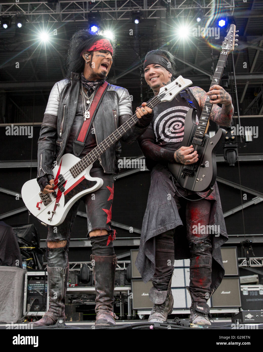 Columbus Ohio Usa th May 16 Nikki Sixx L And Dj Ashba Of Sixx A M Perform Live During Rock On The Range Music Festival At Columbus Crew Stadium In Columbus Ohio C Daniel