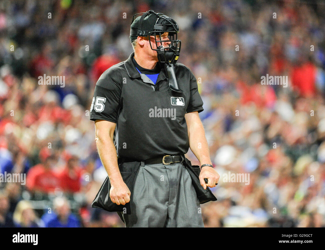 May 24, 2016: Home plate umpire Ted Barrett #65 during an MLB game ...