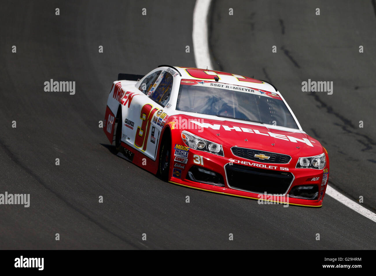 Concord, NC, USA. 26th May, 2016. Ryan Newman (31) practices for the