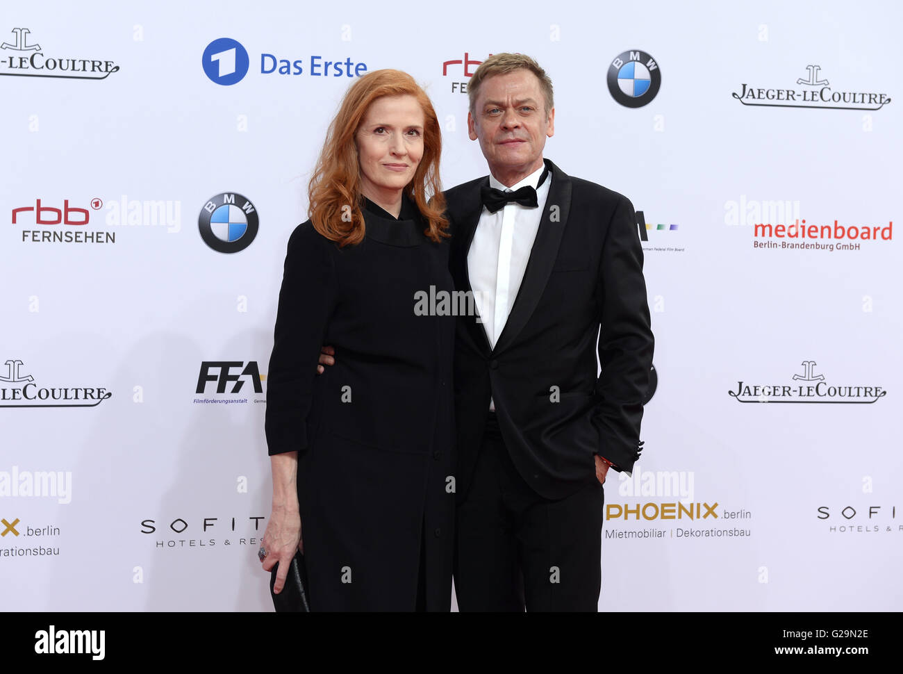 Berlin, Germany. 27th May, 2016. Actors Sylvester Groth and Sibylle ...
