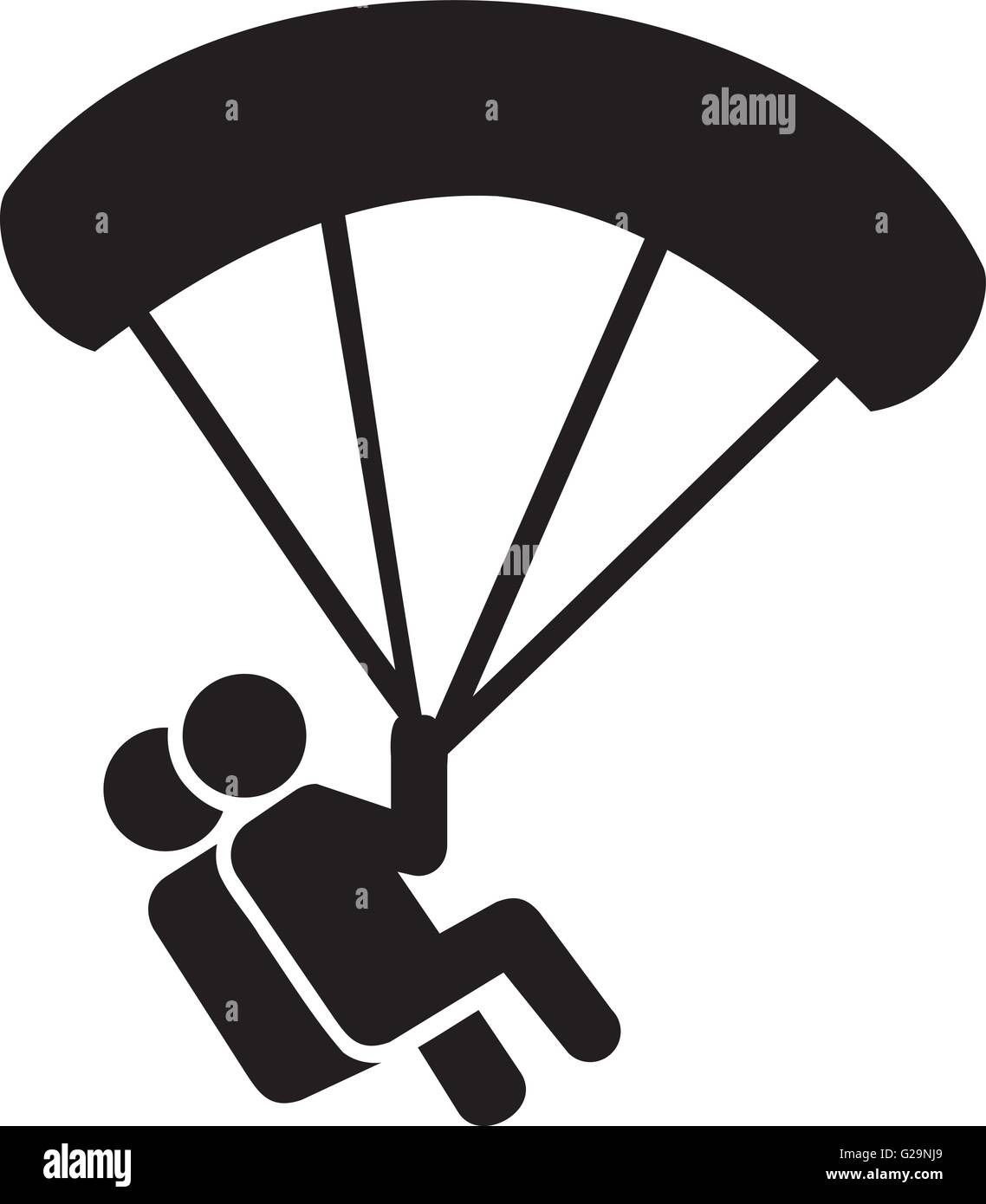 Skydiving Couple Icon Stock Vector Image & Art - Alamy
