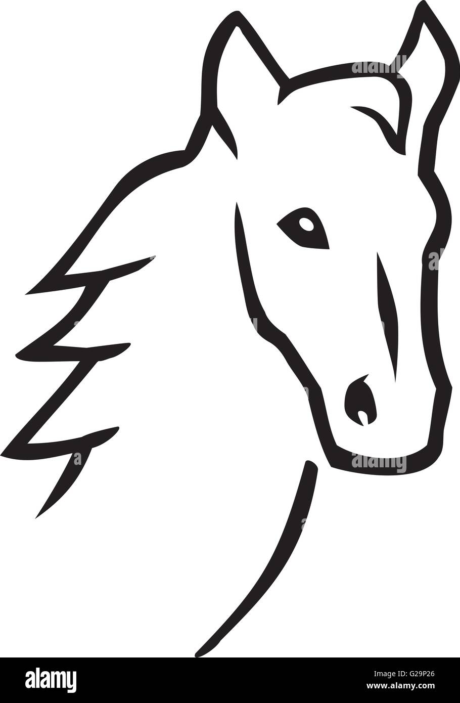 Horse head hand drawn Stock Vector Image & Art Alamy