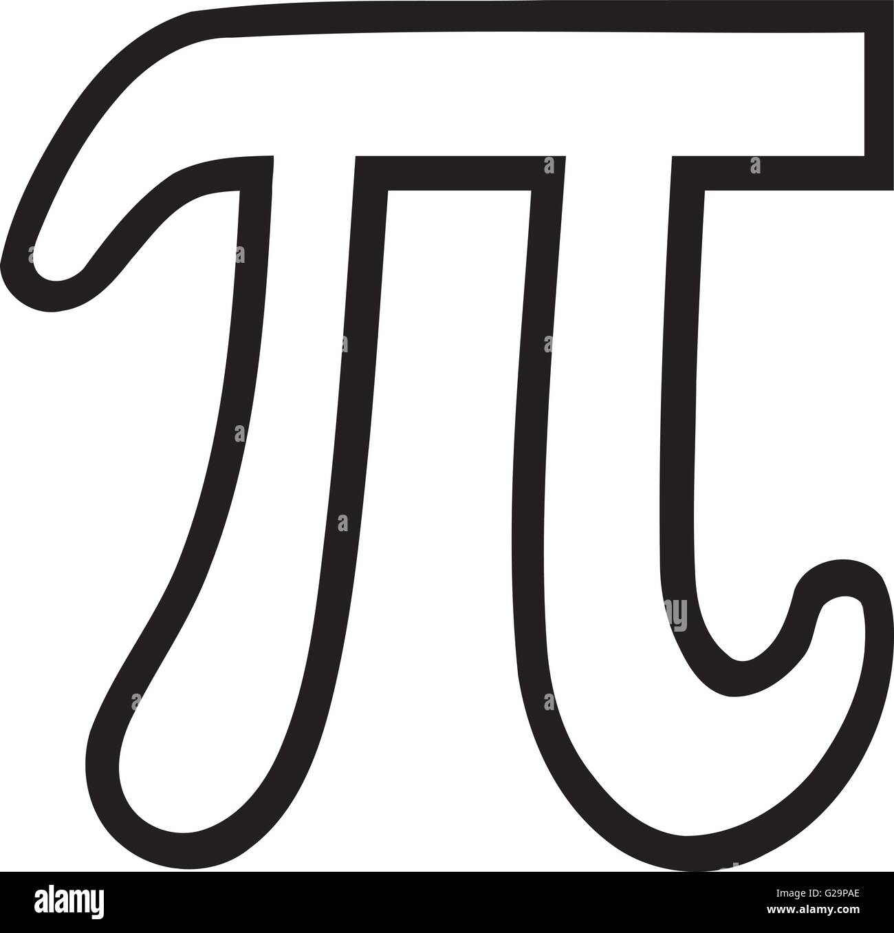 Pi sign outline Stock Vector Image & Art - Alamy
