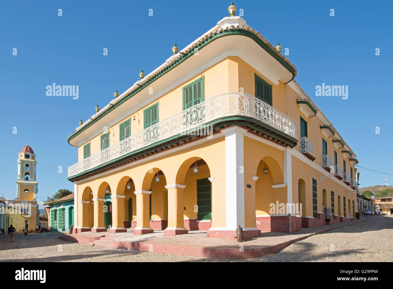 Palacio Brunet (Romantic Museum) situated on the Plaza Mayor in Trinidad, Cuba. Stock Photo