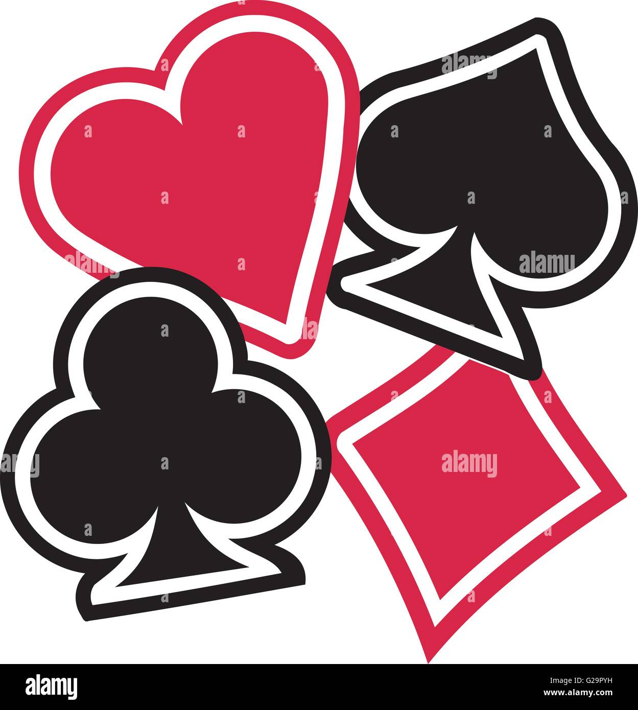 Playing cards Suits spades hearts diamonds clubs Stock Vector Image & Art -  Alamy