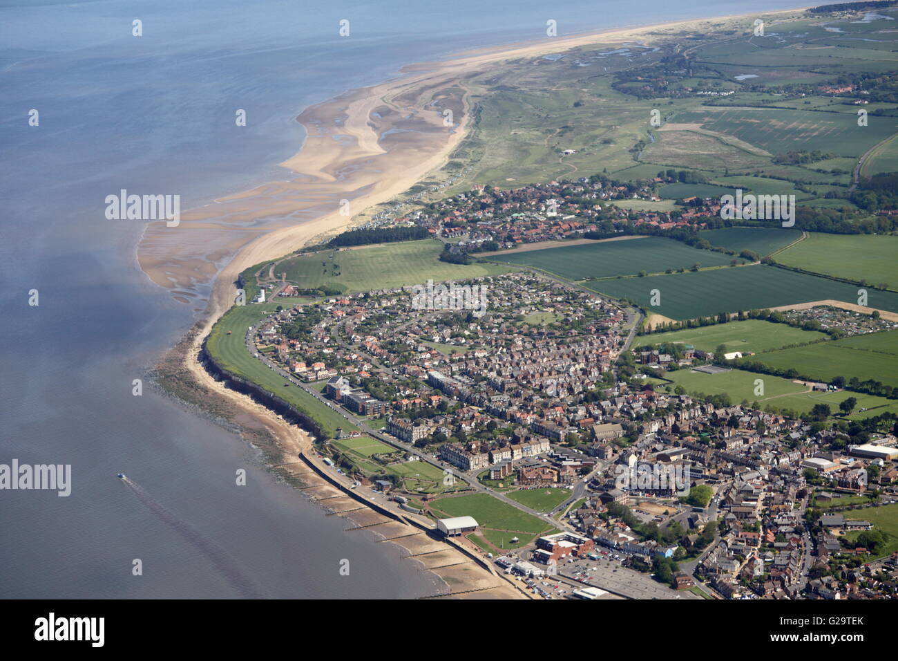 Aerial view of Hunstanton, North Norfolk Coast Stock Photo