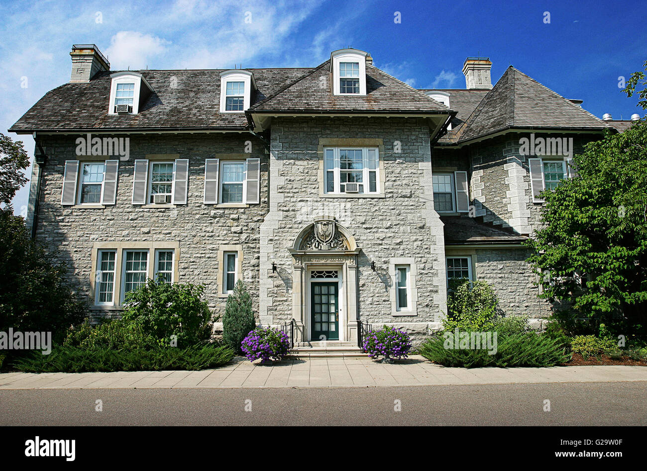 24 Sussex Drive, the official residence of the Prime Minister of Canada. Stock Photo