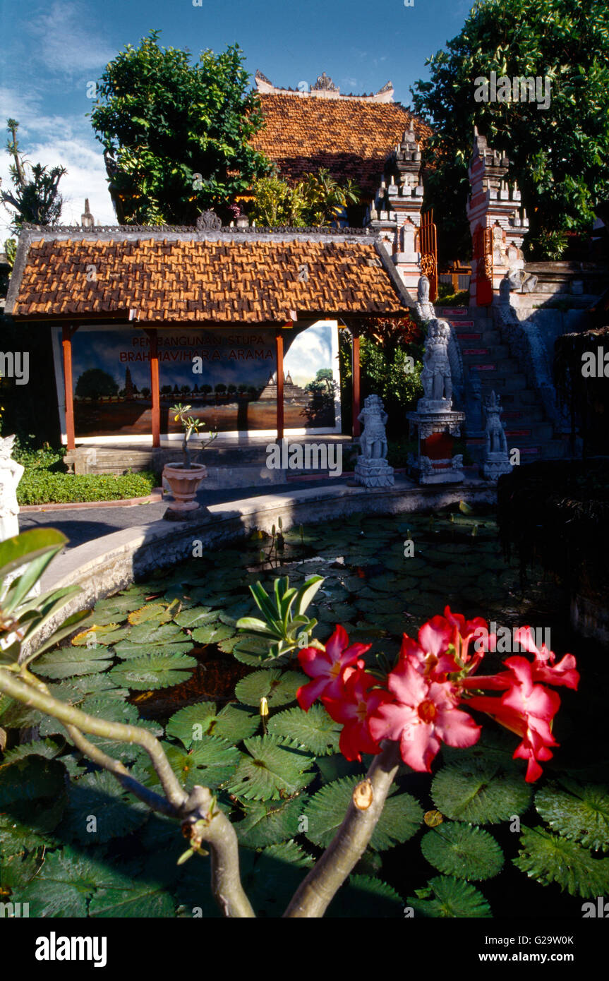 Bali Indonesia Sacred Banjar Hot Springs Resort Near Brahmavihara Arama Monastery Stock Photo