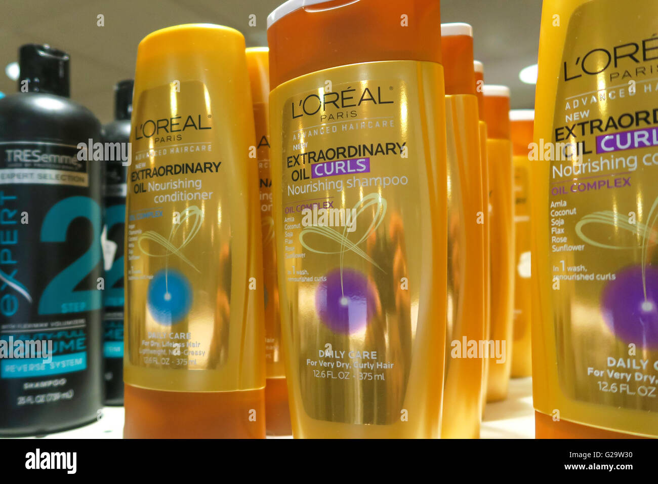 L'Oreal Haircare Products, Rite Aid Drugstore in Grand Central Terminal, NYC Stock Photo