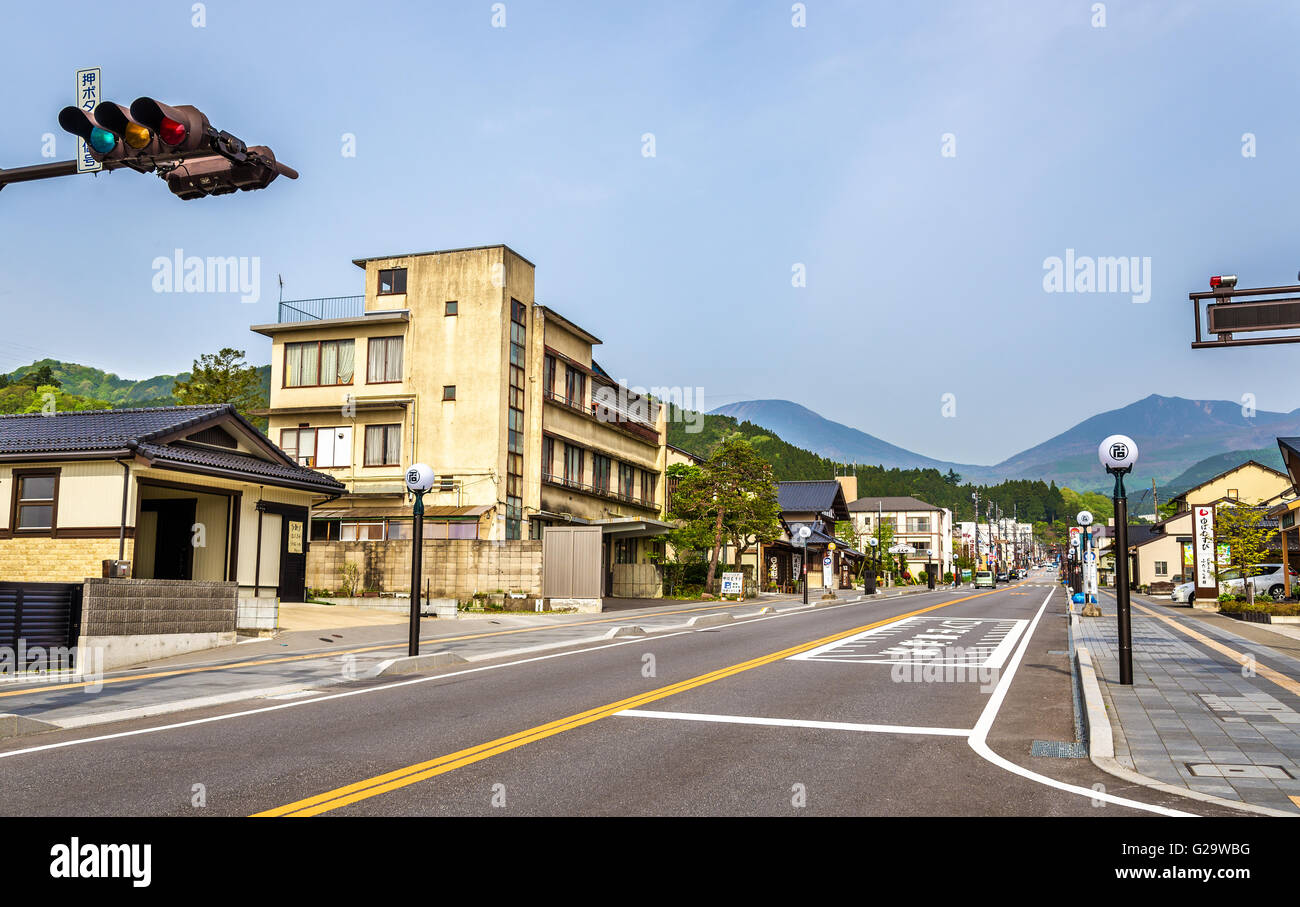 Street in Nikko, Tochigi Prefecture, Japan Stock Photo