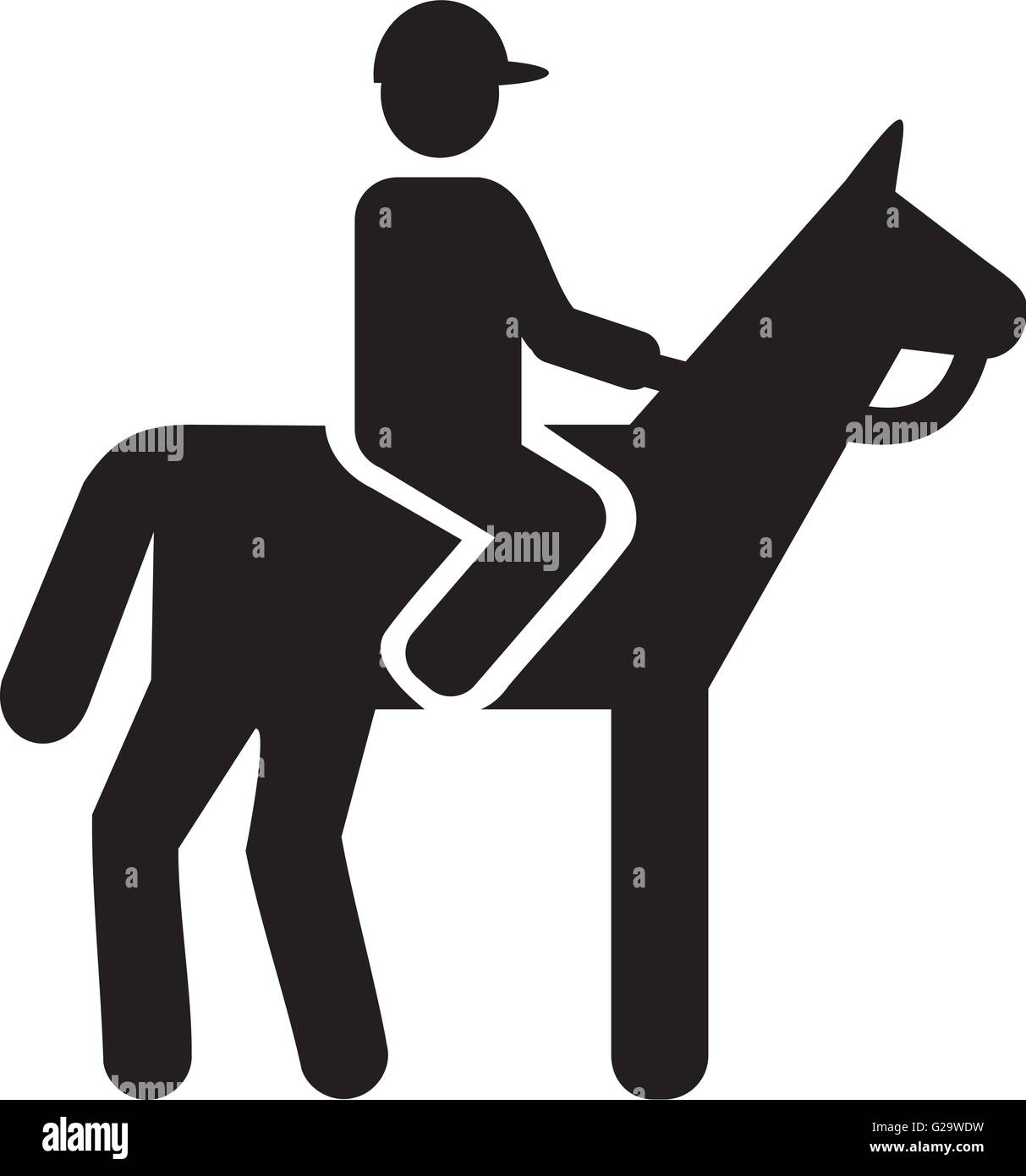 Horse with rider icon Stock Vector Image & Art - Alamy