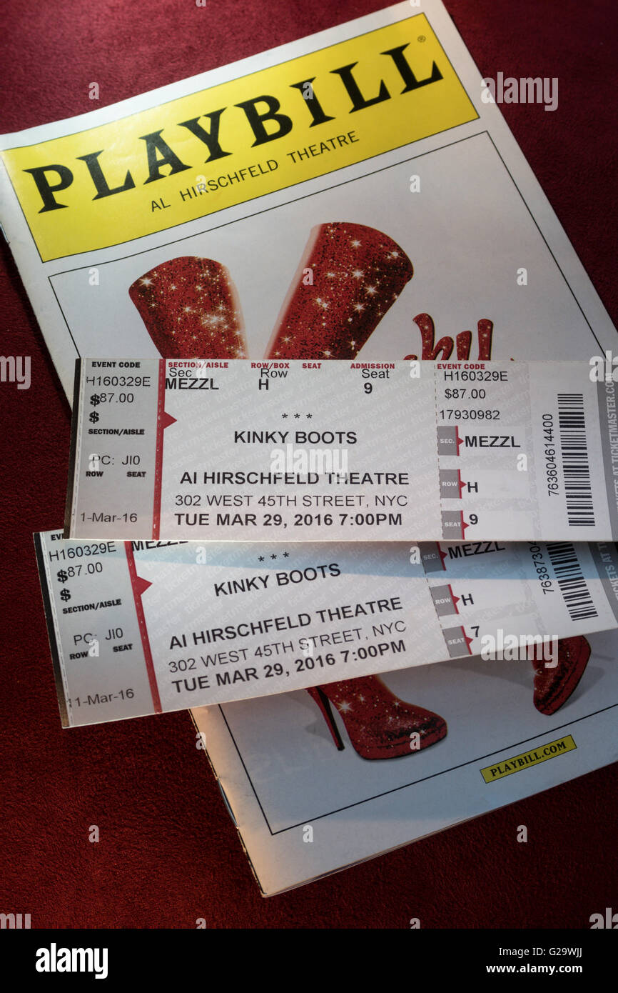 Broadway theater tickets playbill hi-res stock photography and