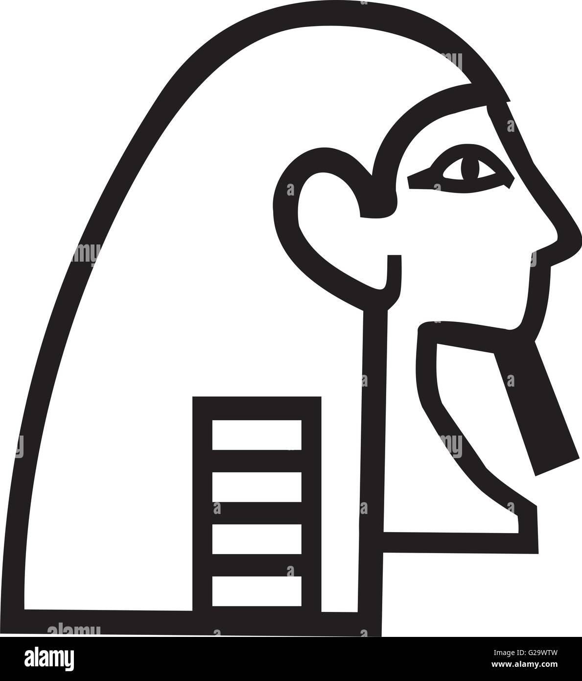 Head egyptian hieroglyph Stock Vector Images - Alamy