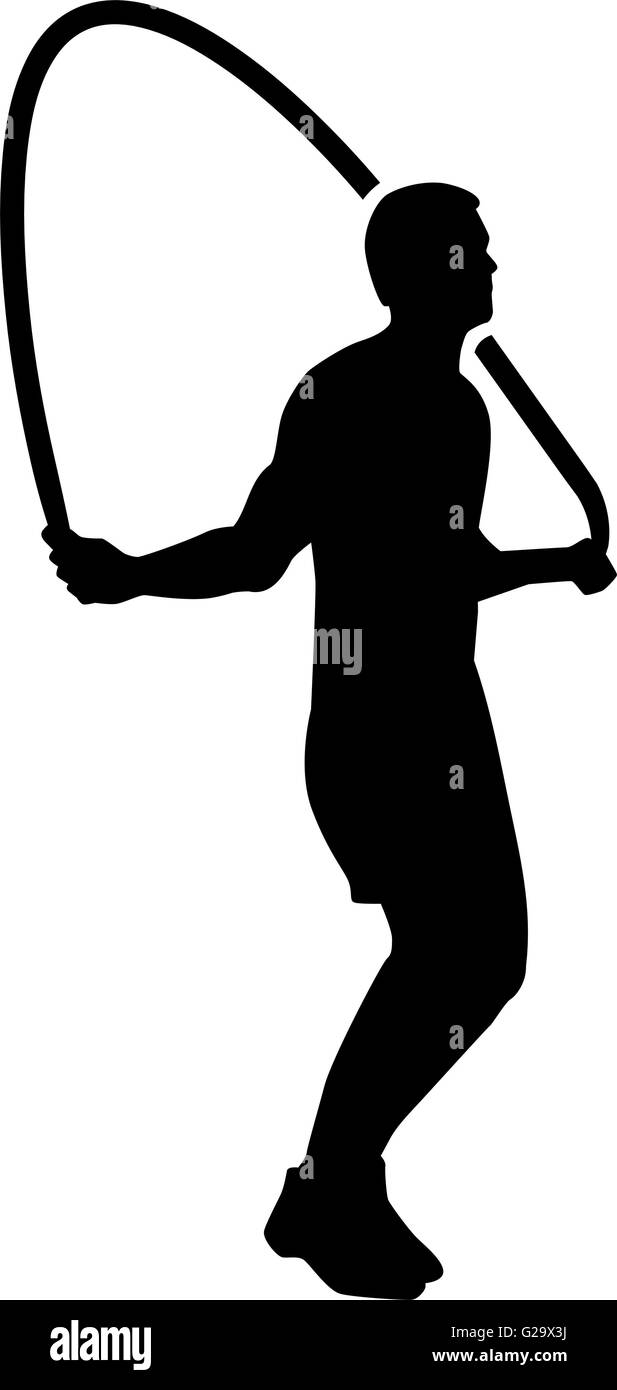 Man jumping rope Stock Vector Image & Art - Alamy