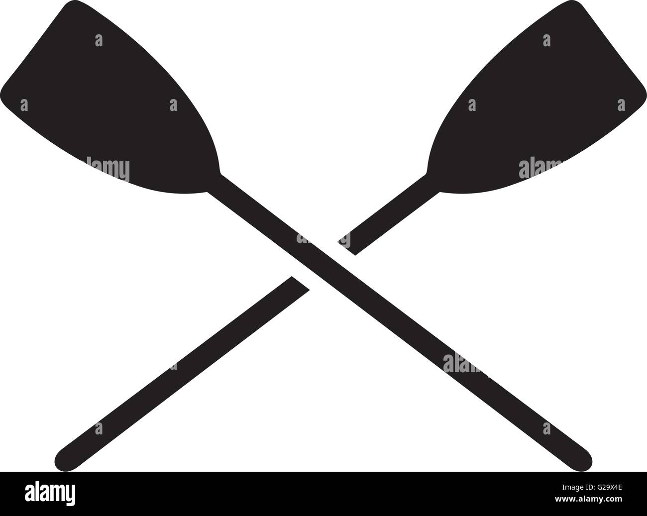Paddles crossed Cut Out Stock Images & Pictures Alamy