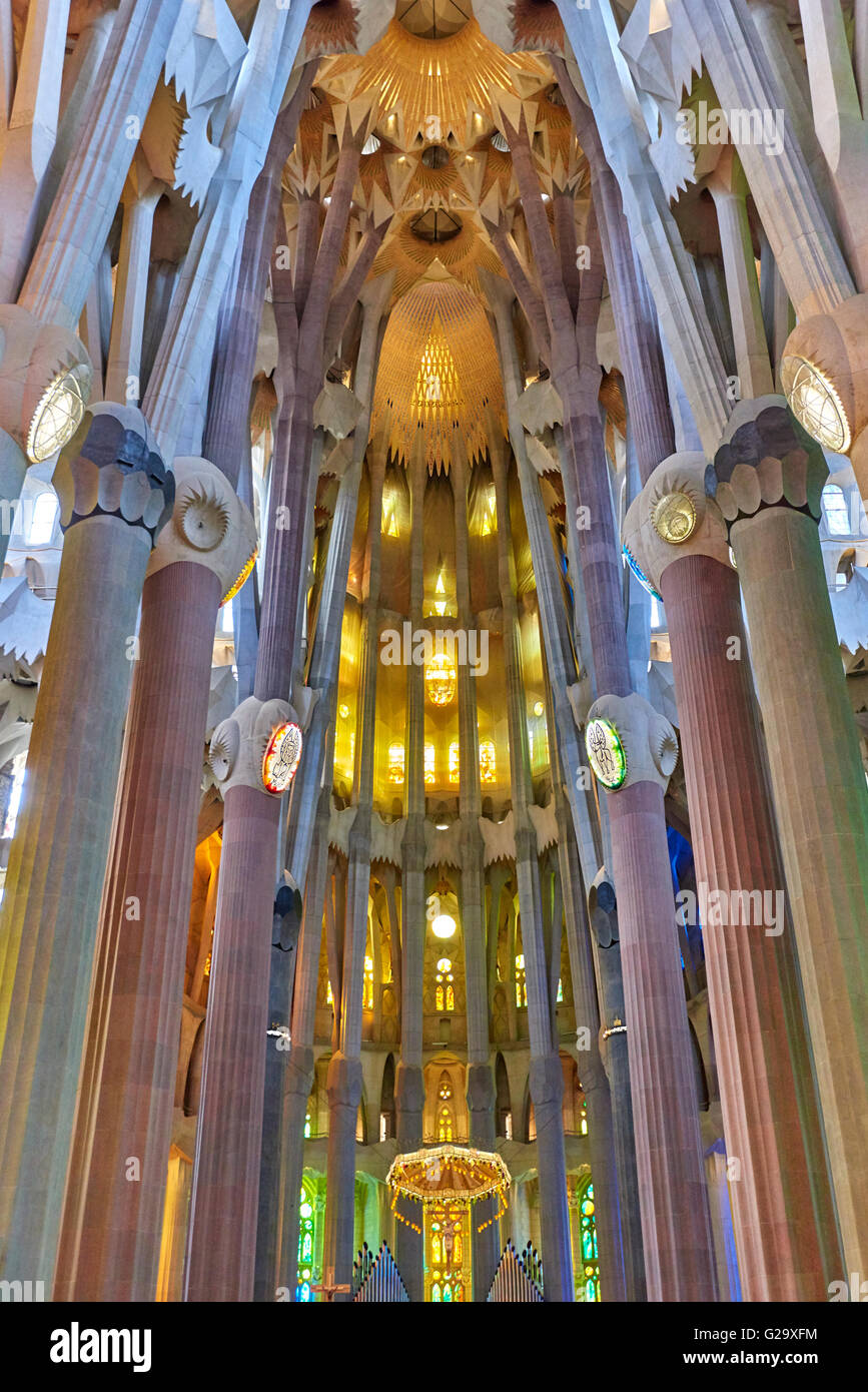 Sagrada Família, a large Roman Catholic church in Barcelona, designed ...