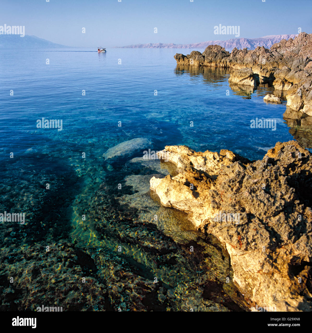 Croatian rocky coast Stock Photo