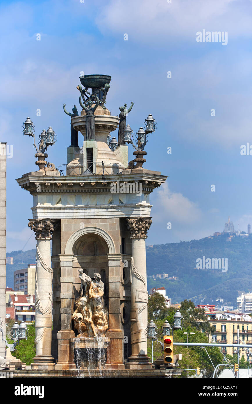 Plaça d'Espanya, also known as Plaza de España in Spanish, is one of Barcelona's most important