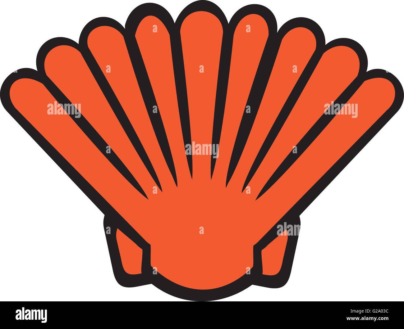 Orange cartoon shell Stock Vector Image & Art - Alamy