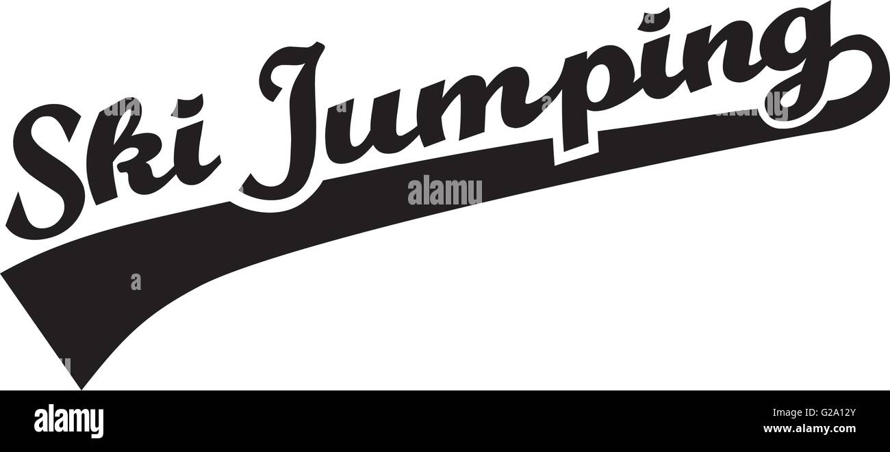 Ski jumping word Stock Vector Image & Art Alamy