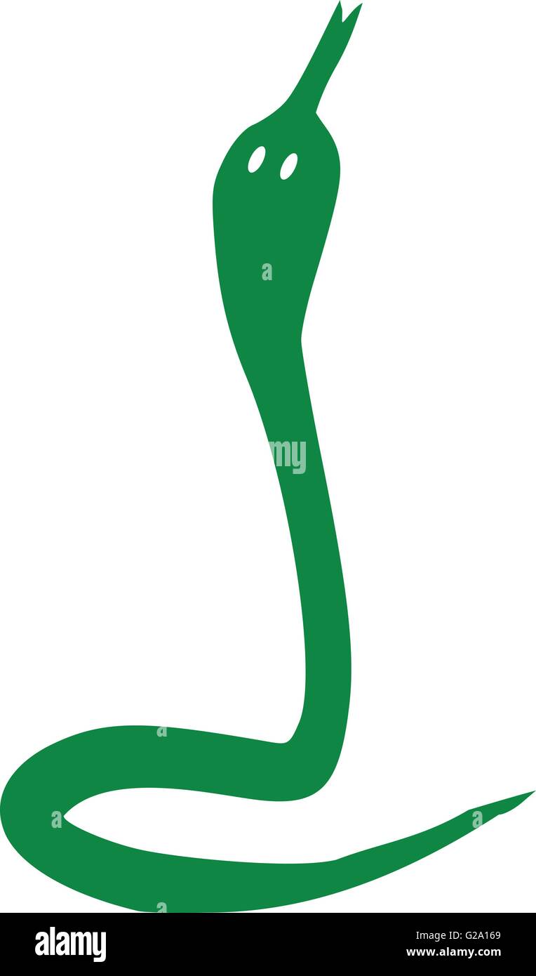 Simple green snake Stock Vector Image & Art - Alamy
