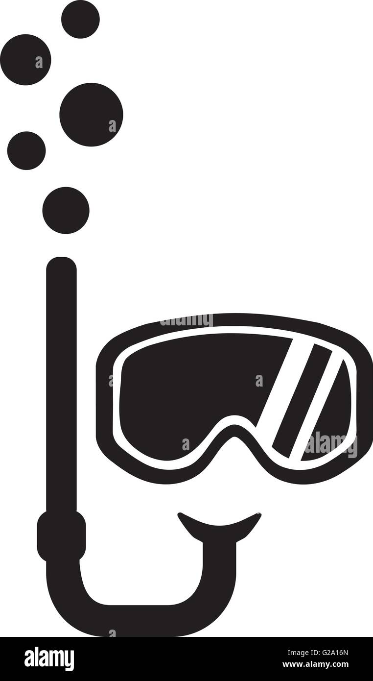 Snorkel mask with snorkel and bubbles Stock Vector Image & Art - Alamy