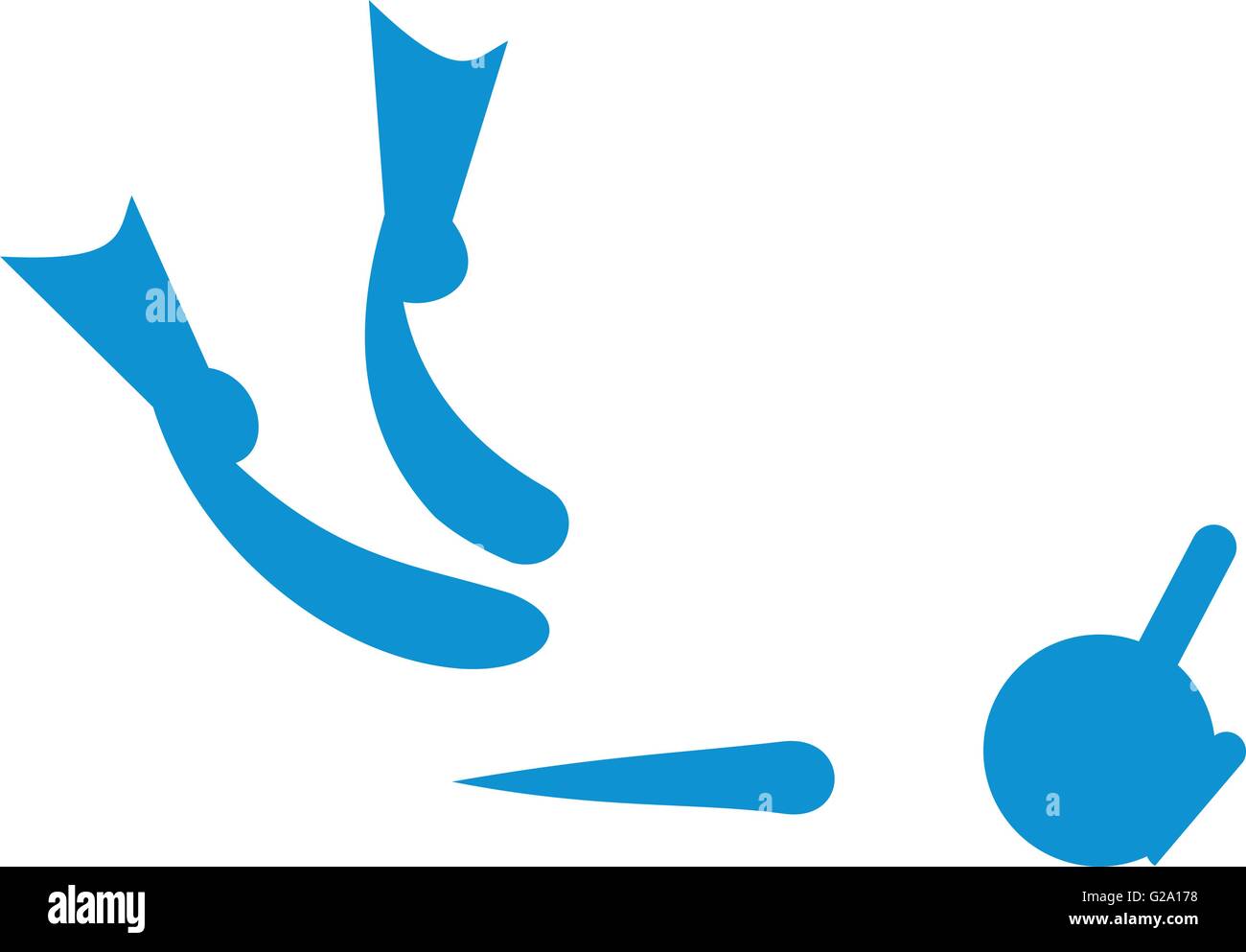 Snorkeling icons Stock Vector