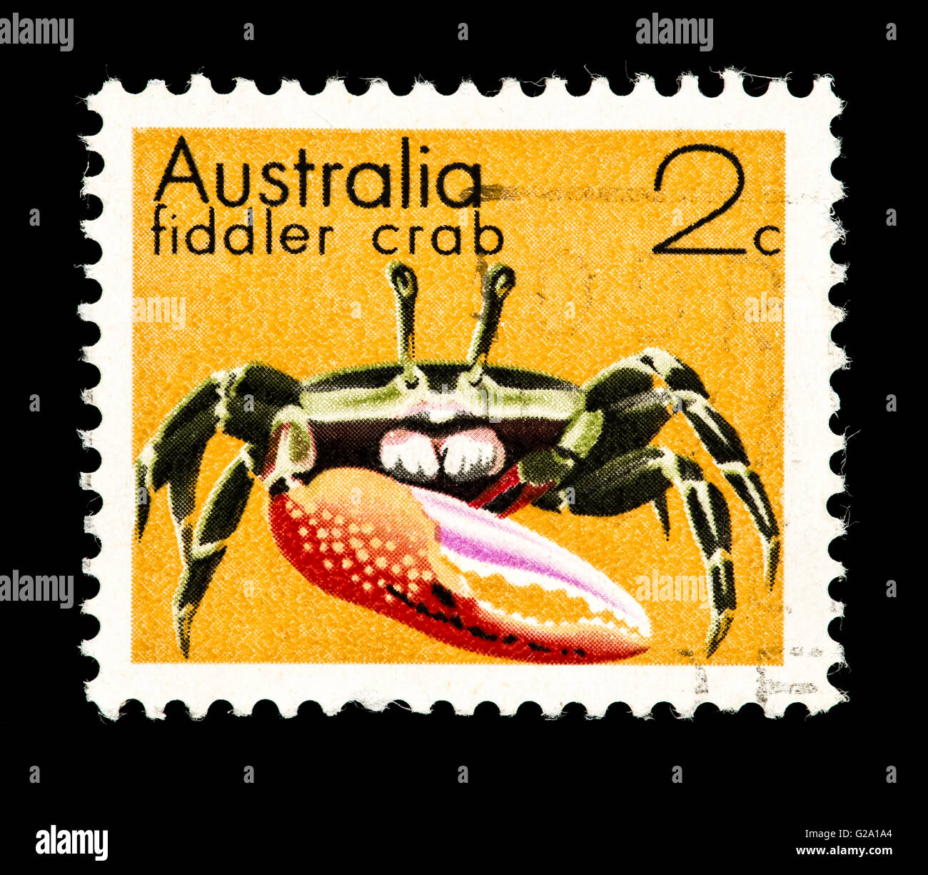 Postage stamp from Australia depicting a fiddler crab Stock Photo Alamy