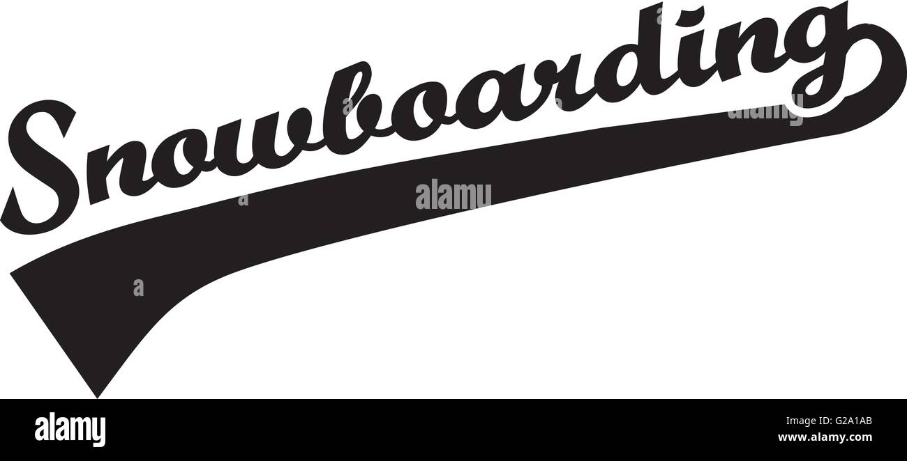 Snowboarding word Stock Vector Images Alamy