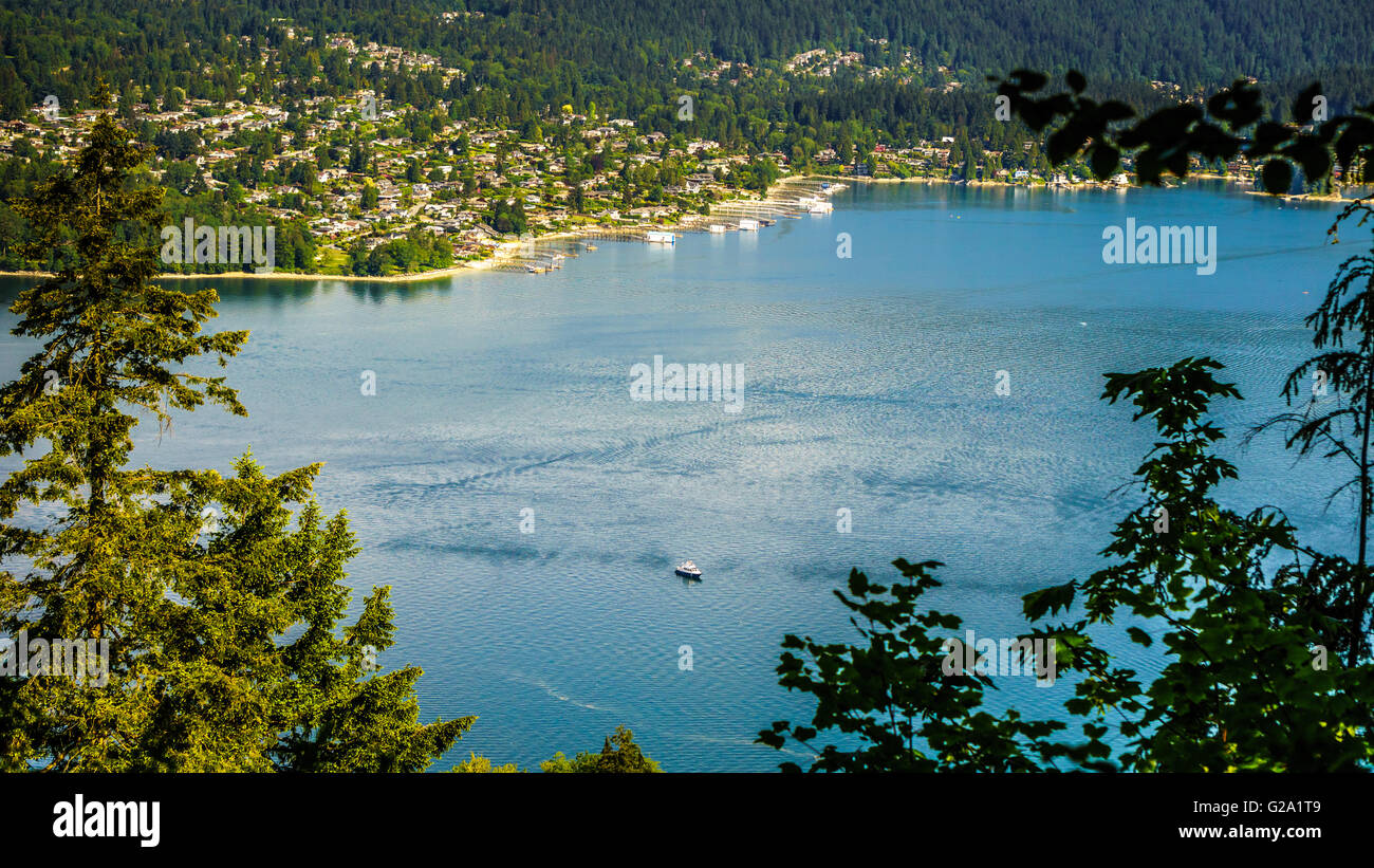 The fjord named Indian Arm at the village of Deep Cove near Vancouver