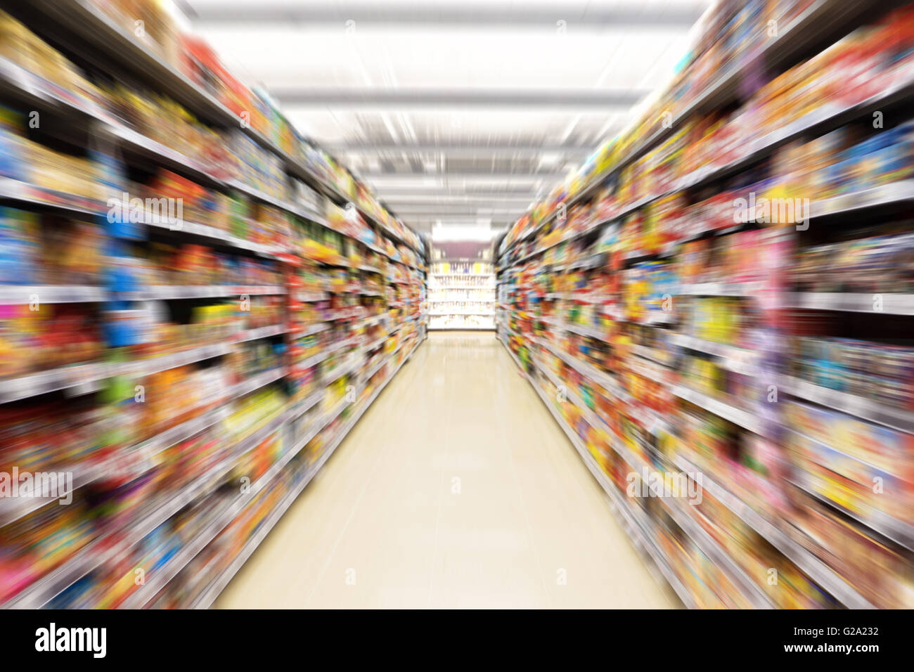 Abstract blurred photo of store in department store, Empty supermarket